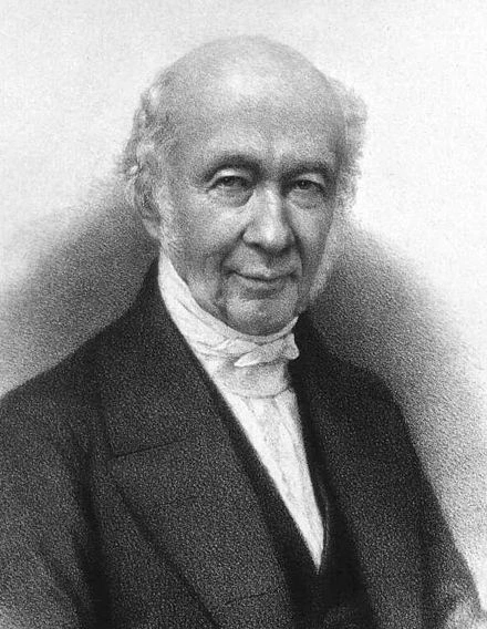 Black-and-white illustrated portrait of a person wearing a dark coat and white neckcloth