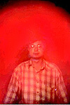 man with a red aura