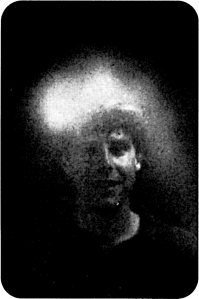 photo of a woman with an aura